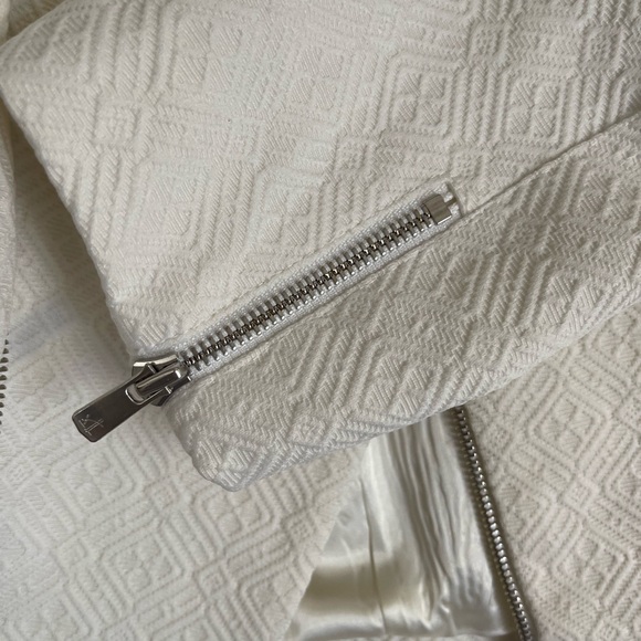 AXARA PARIS motorcycle jacket in White. SIZE:12 (US)(Label:44 FRENCH) (NO TAG) - Picture 4 of 4